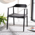 Black Leather Accent Chairs M677