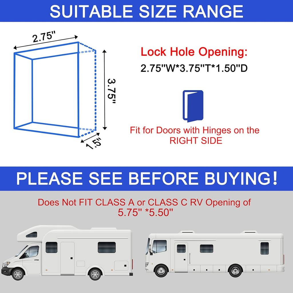 Waterproof & Shockproof RV Keyless Entry Door Lock with 2 Key Fobs and Backlit Keypad 100% Metal H818872