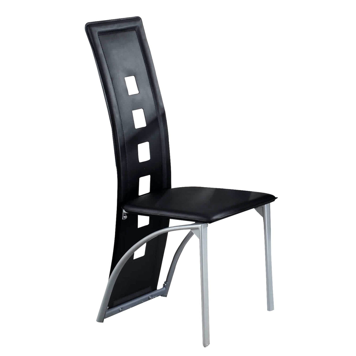 Black and Silver Metal Side Chair Set of 2 F284469
