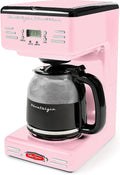 Red 12-Cup Programmable Retro Coffee Maker D4551