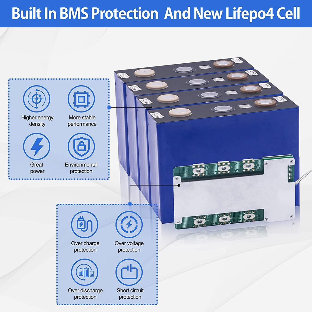 12V 200Ah Plus Lithium Battery, LiFePO4 RV Deep Cycle Rechargeable Battery, Built-in 200A BMS K330511