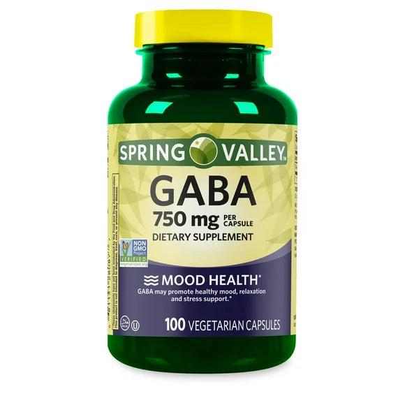 GABA Amino Acid Supplement 750 mg Unflavored 100 Count L32360