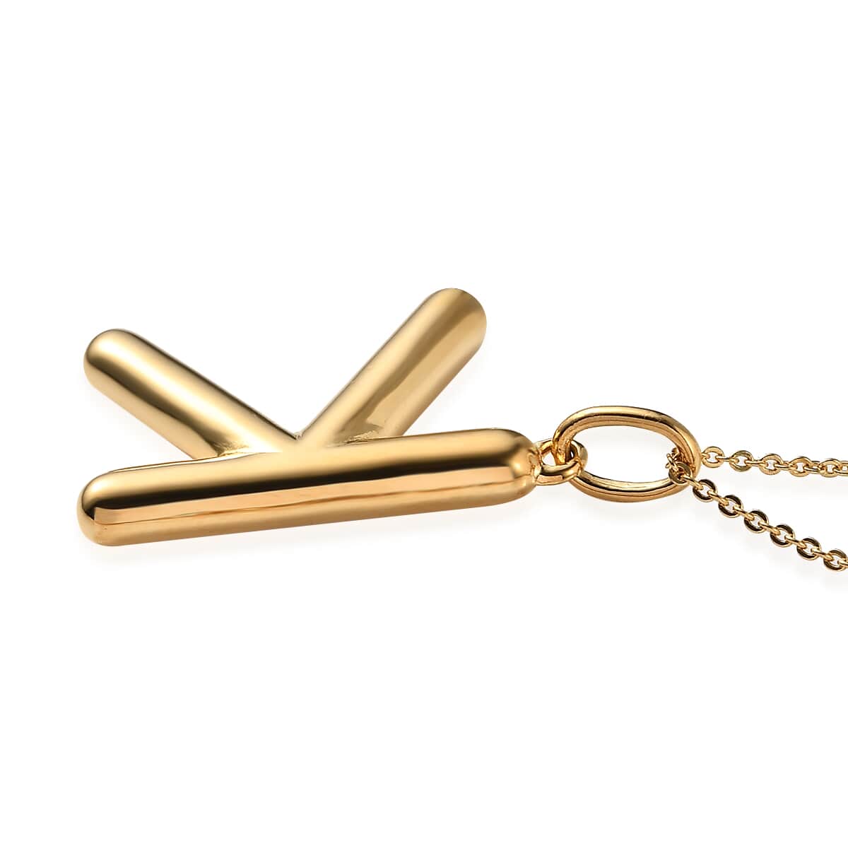925 Sterling Silver Vermeil Yellow Gold Plated Initial K Pendant Necklace 20" 7.25 Grams G551454