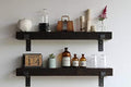 Reclaimed Wood Floating Shelves Set of Two X946