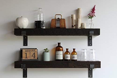 Reclaimed Wood Floating Shelves Set of Two X946