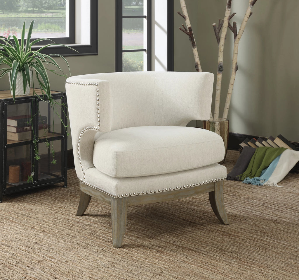 White and Weathered Grey Accent Chair J21473