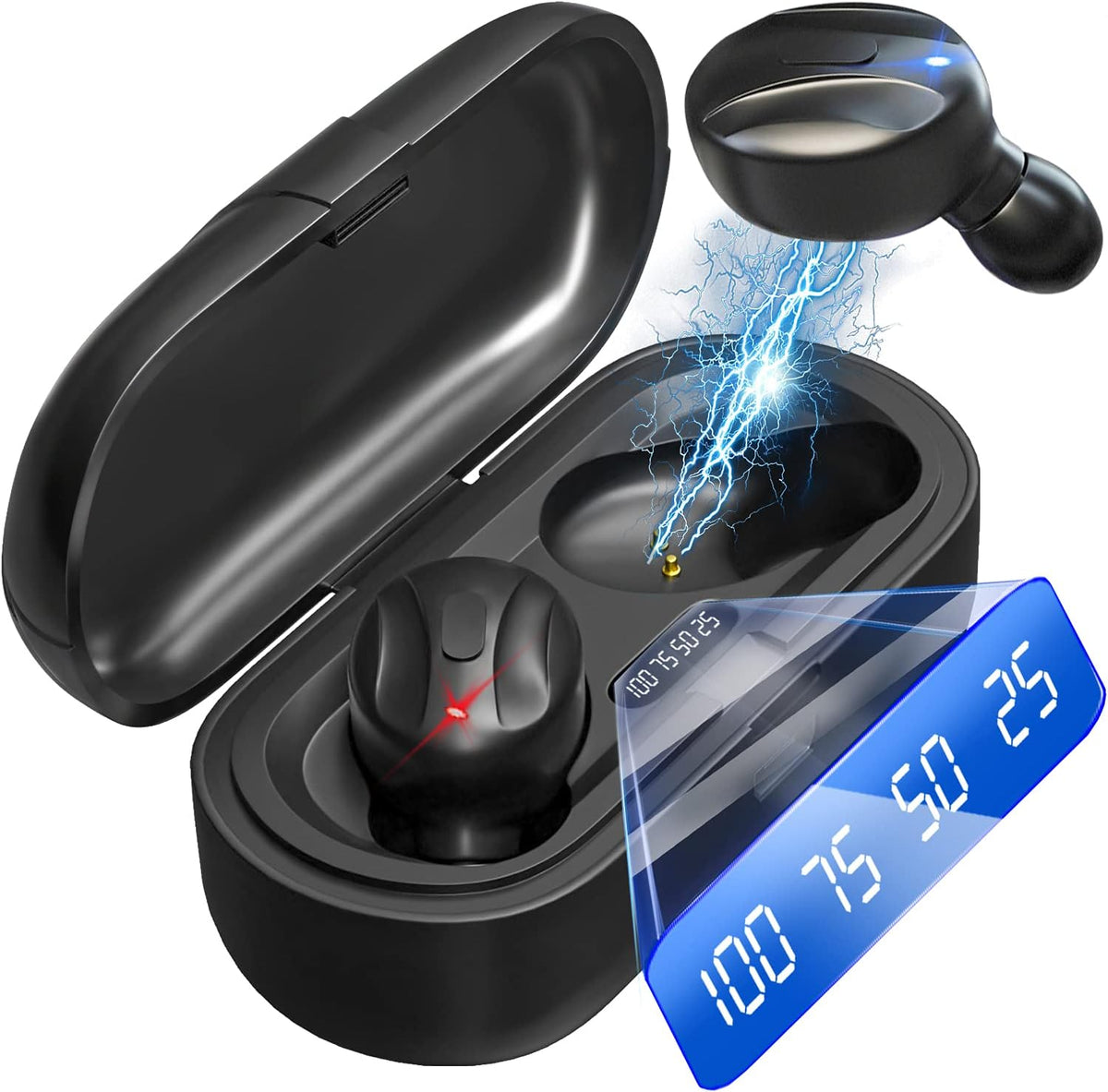 Wireless Earbuds Bluetooth 5.0 with Charging Case and Mic, Pack of 2 X5917