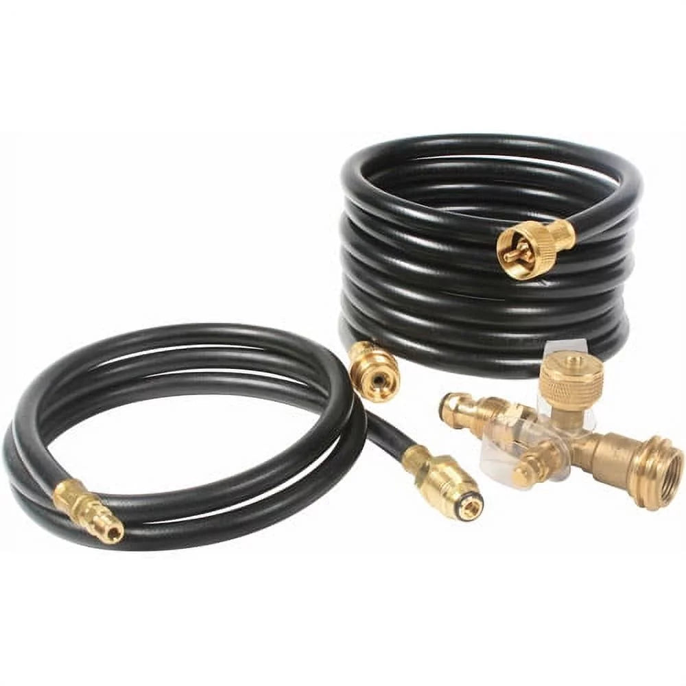 Propane Brass 4-Port Tee with Extension Hoses S23344