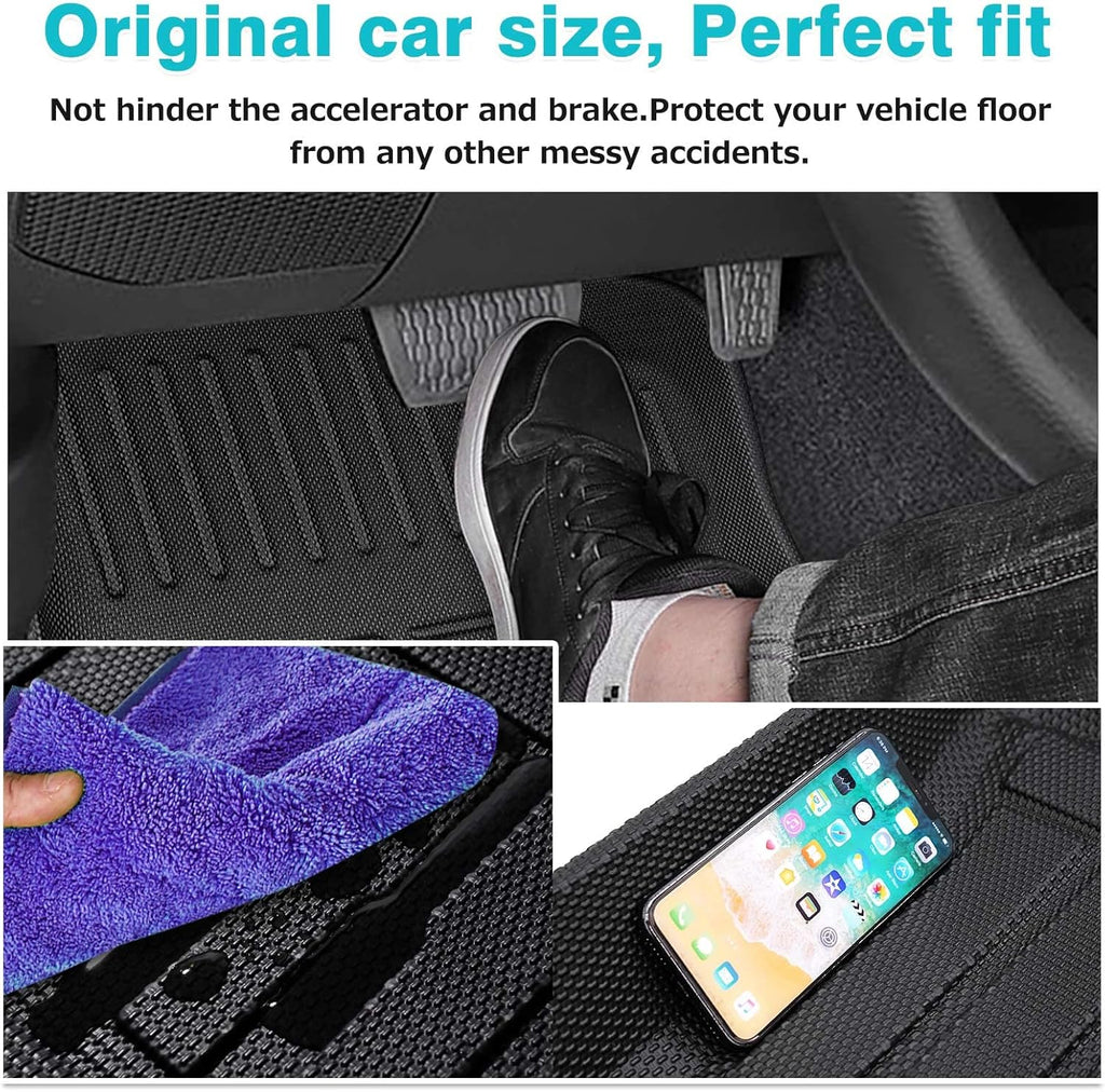 All Weather TPE Floor Liners for Jeep Wrangler 4XE 2021 2022 1st & 2nd Row Z994