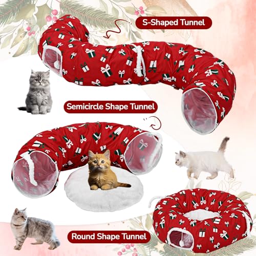 Cat Tunnel Bed 3ft x 3ft x 9.8 in Folded Cave for Small Animals L141
