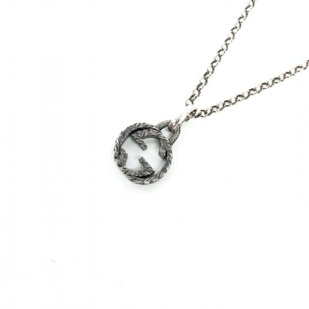 Silver Interlocking G Necklace E6463