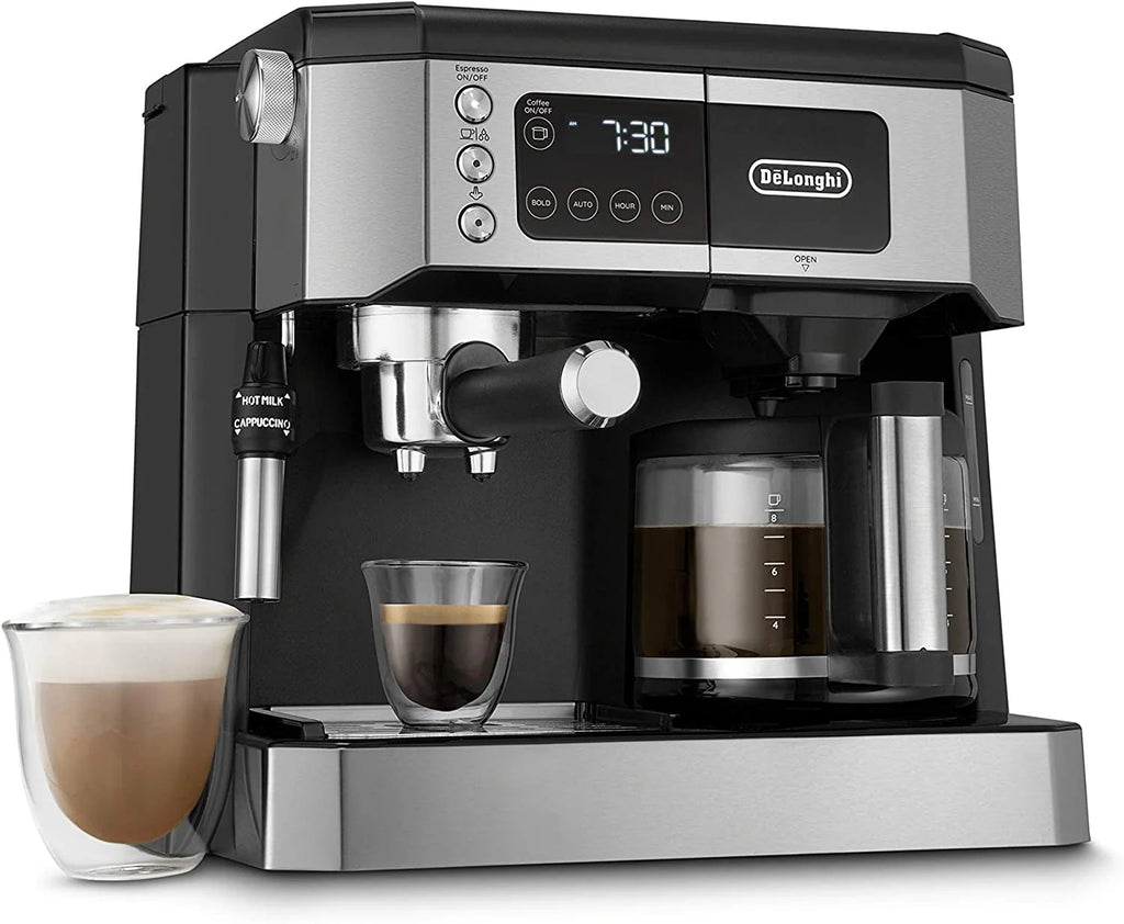 Combination Coffee Maker & Espresso Machine with Milk Frother and Glass Coffee Pot P5404