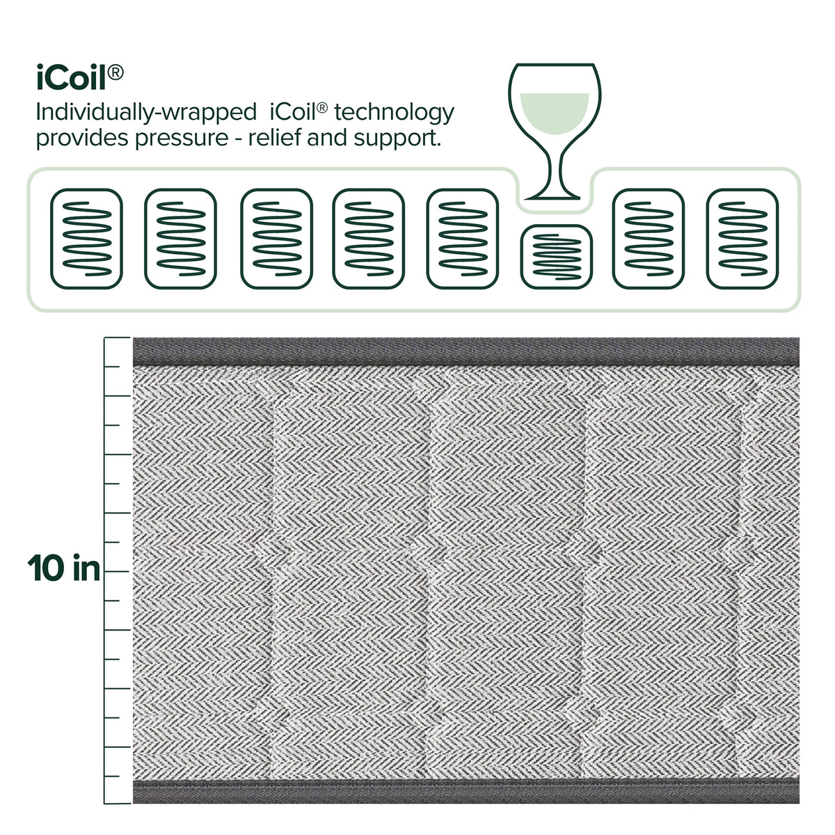 10 Hybrid Cooling Gel Memory Foam Pocket Spring Mattress G93321