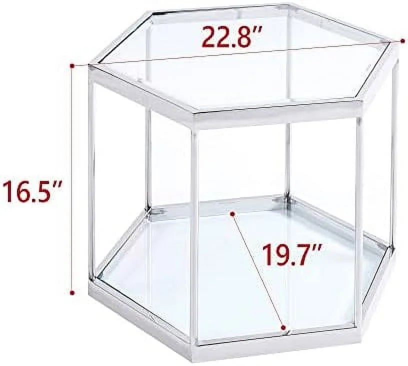 White Square Faux Marble End Table L27504