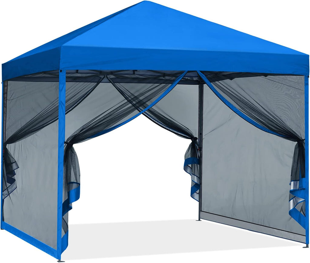 Royal Blue Pop up Canopy Tent with Netting Wall Y217