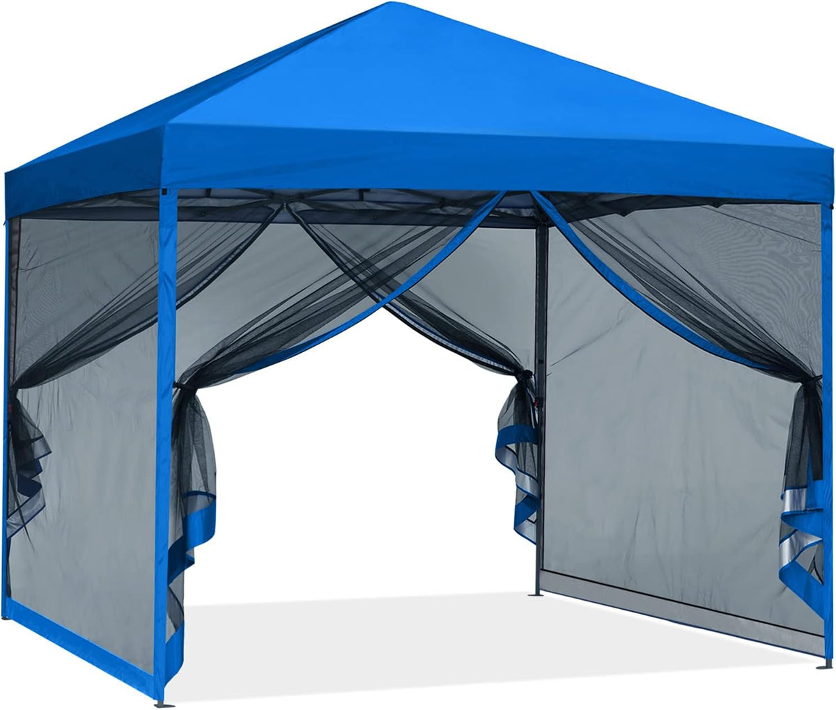 Royal Blue Pop up Canopy Tent with Netting Wall Y217
