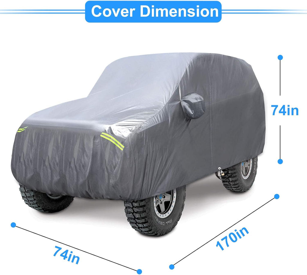 Waterproof 2 Door Car Cover with Windproof Straps B480983