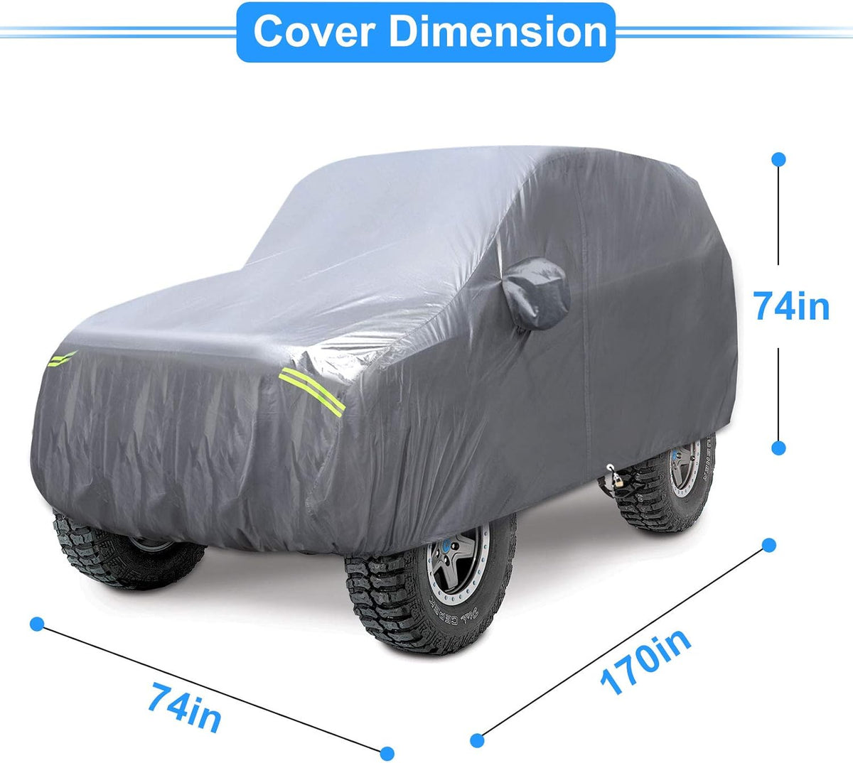 Waterproof 2 Door Car Cover with Windproof Straps B480983