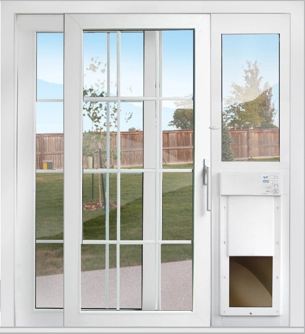 Pet Patio Panel for Sliding Glass Door, Double Pane, Low E, 81.25" x 14" T636267