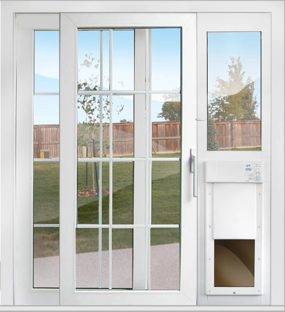 Pet Patio Panel for Sliding Glass Door, Double Pane, Low E, 81.25" x 14" T636267