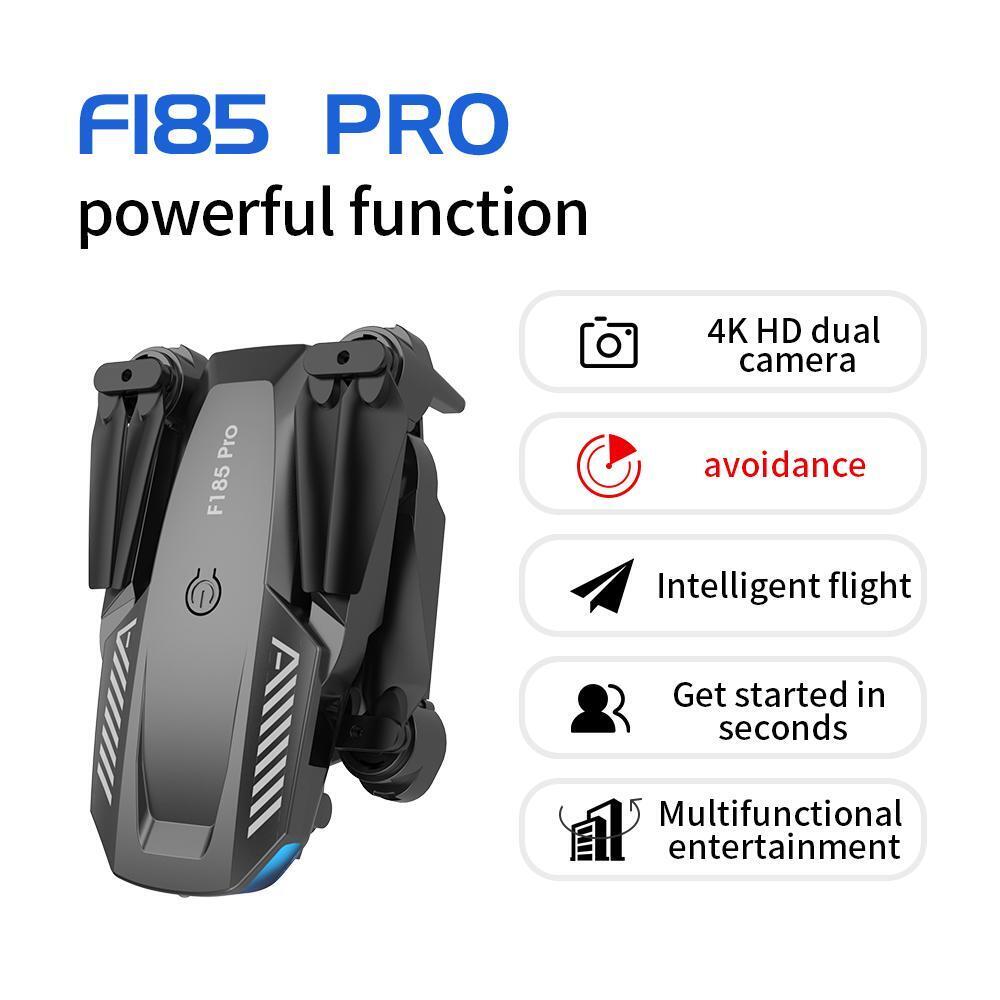 RC Drone 4k HD Wide Angle Camera WIFI FPV Dual Camera Quadcopter Black J1927