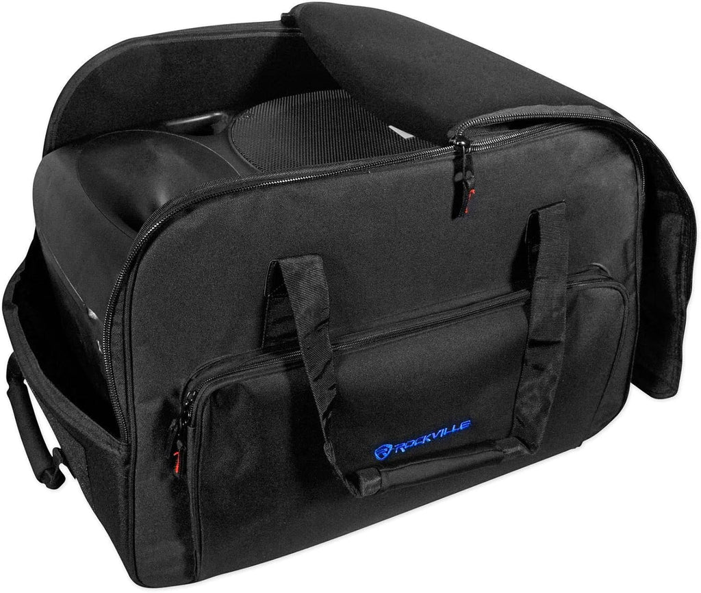 Rolling Travel Bag for 12" Speakers with Handle and Wheels O959