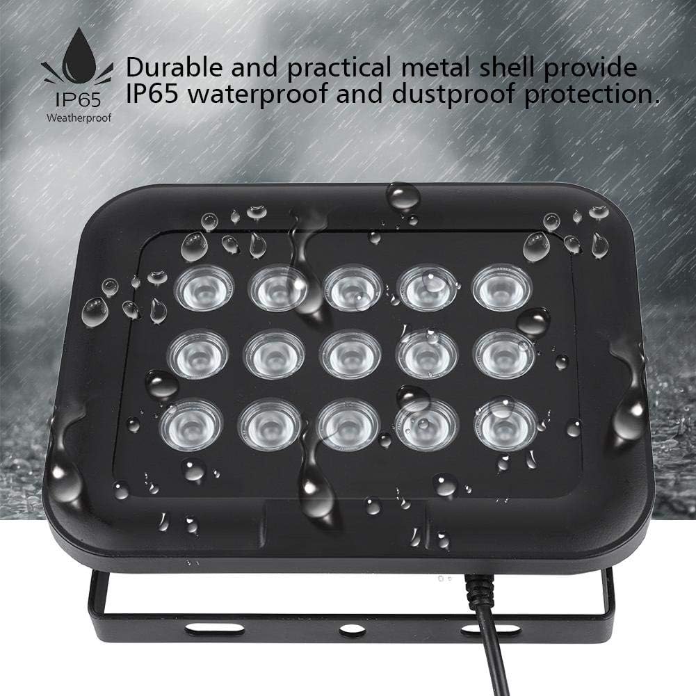 20~150m IR Infrared Illuminator, 8~90° Adjustable 15Pcs Infrared LED Light IP65 Waterproof I64455