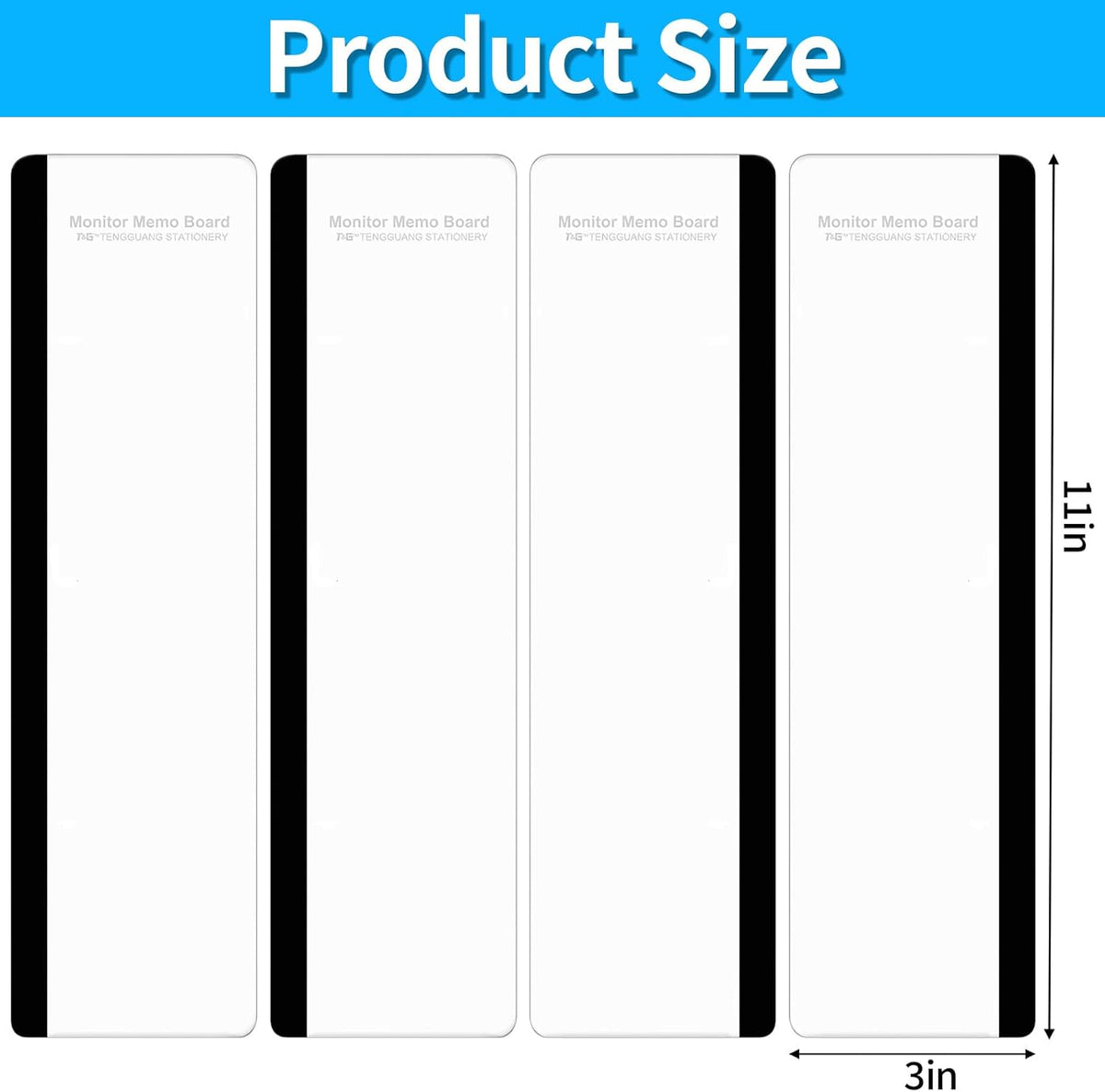 4PCS Acrylic Computer Monitor Memo Board R474379