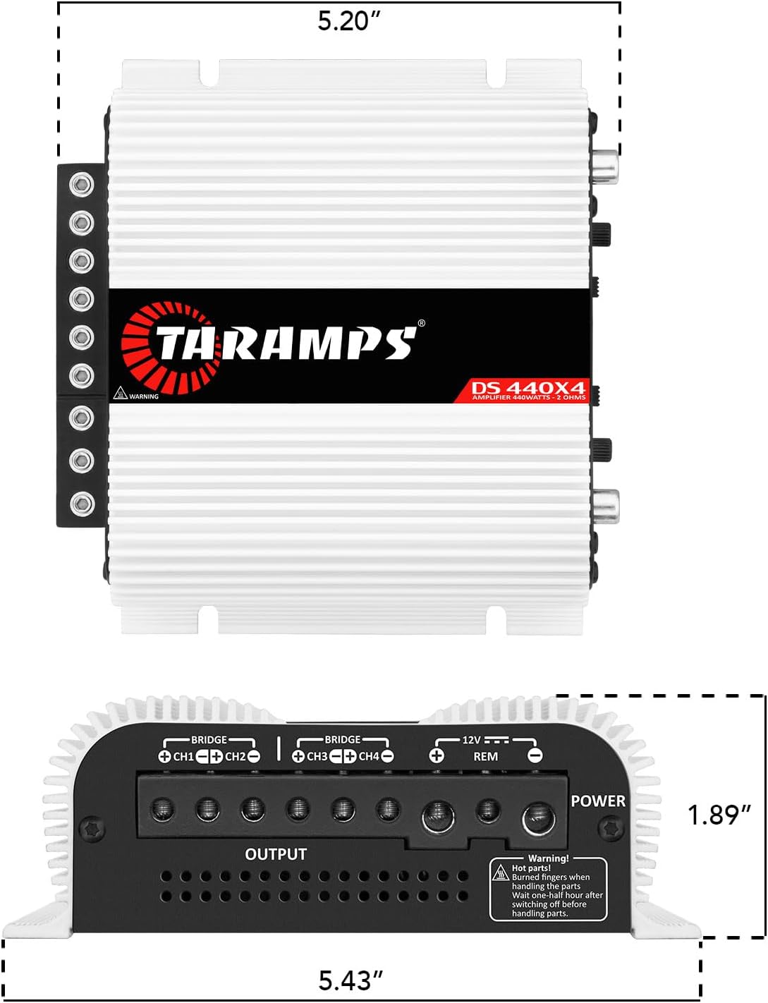 Compact 4 Channels 440 Watts Amplifier K815505
