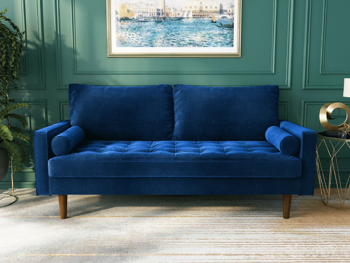 Blue Sleeper Sofa Sectional Couch P689