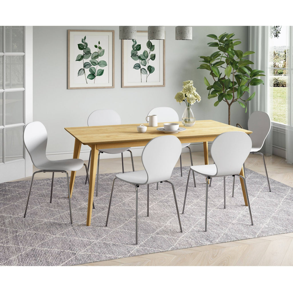 White/Natural Rectangular Dining Table Y35339