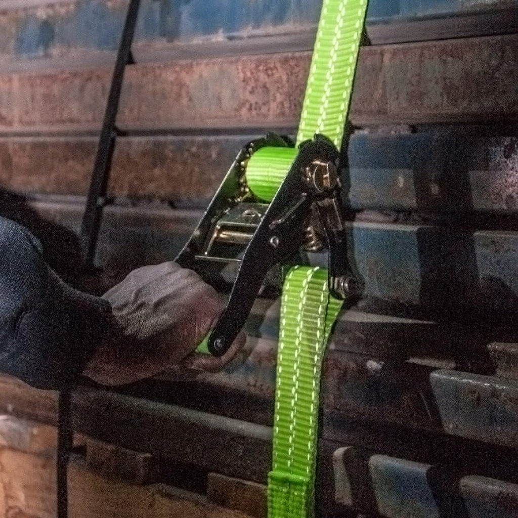 Ratchet Strap with Wire Hooks, 2 Inch x 15 Foot, 2 Pack, 3,300 Pound Safe Working Load G10293