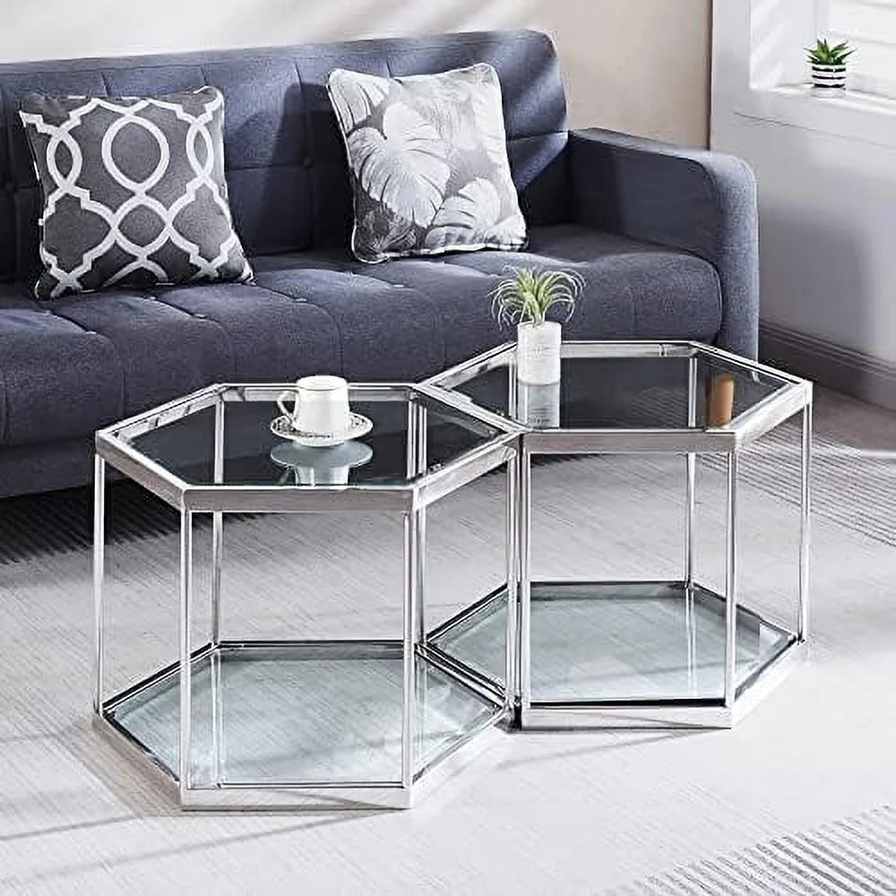 White Square Faux Marble End Table L27504