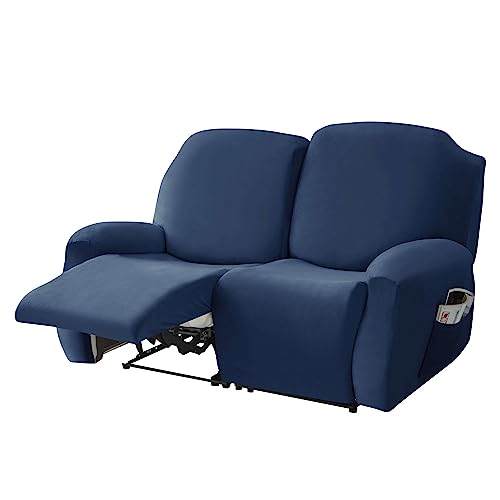 4 Seat 10-piece Velvet Recliner Couch Covers with Pocket Y8448