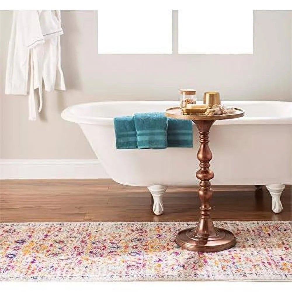 Wood And Aluminum Side Table F75583