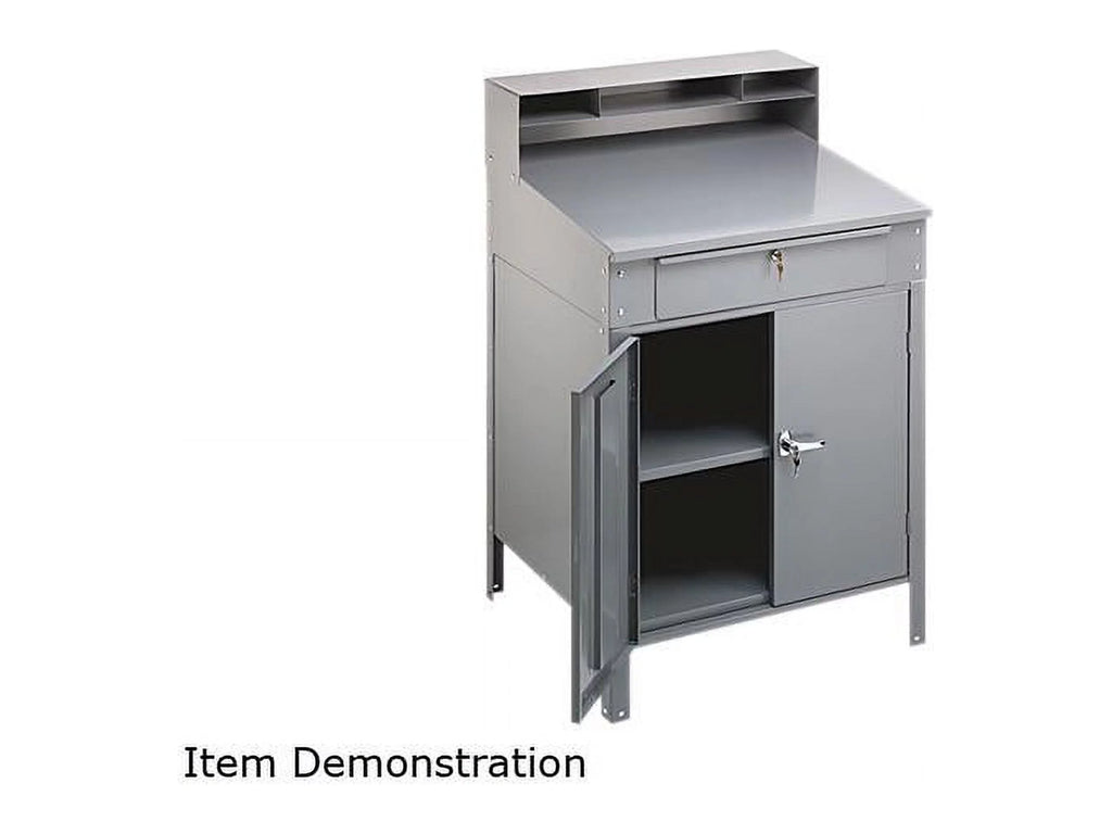 Steel Shop Desk, 36w x 30d x 53-3/4h, Medium Gray C3735