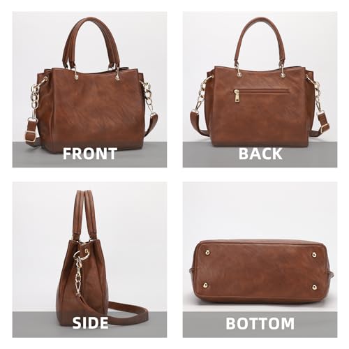 PU Leather Top Handle Satchel Shoulder Bag Tote Bag H471