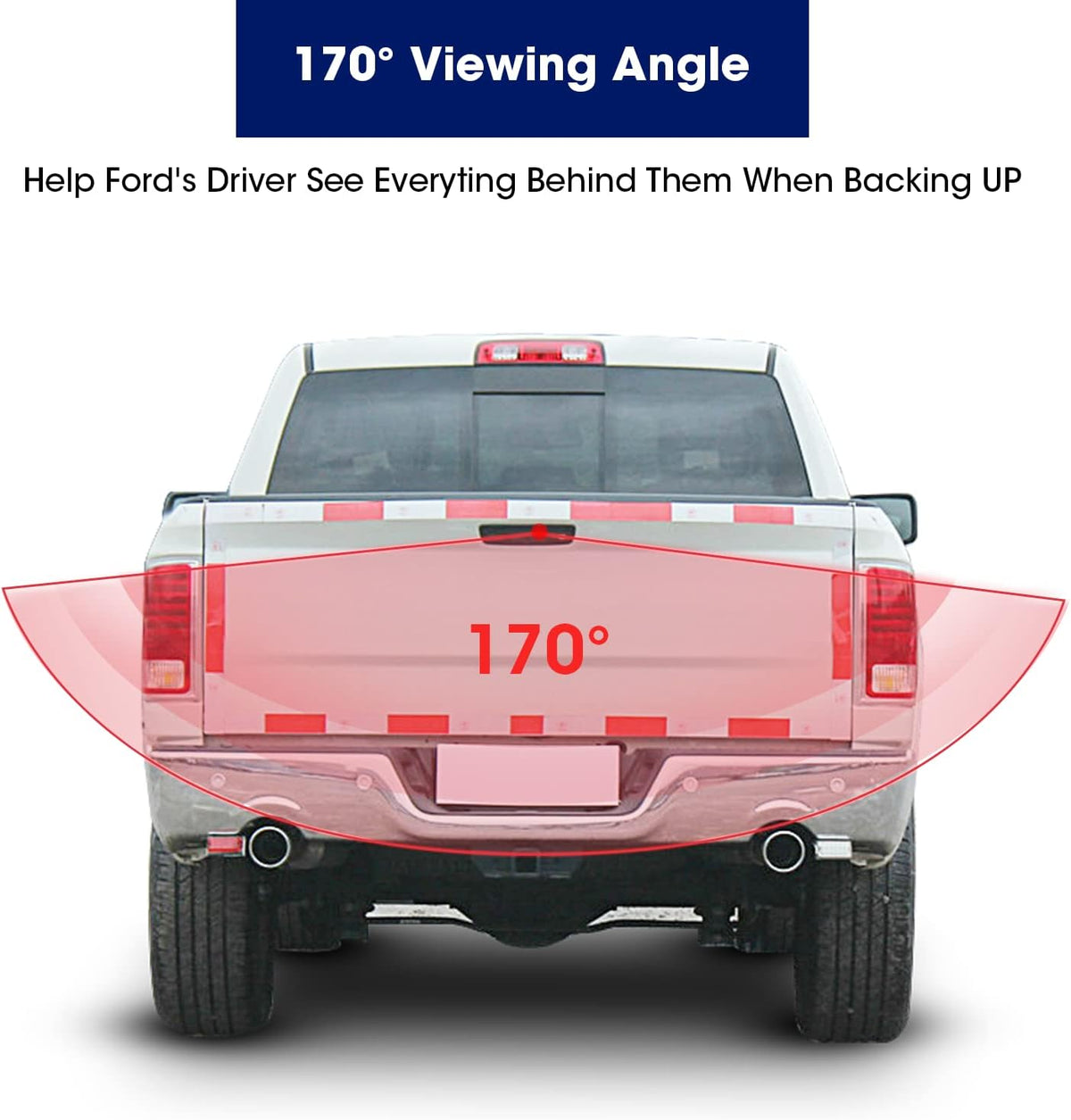 Aftermarket Backup Camera with Tailgate Handle for Dodge Ram 1500 2500 3500 (RCA Connector) J4533
