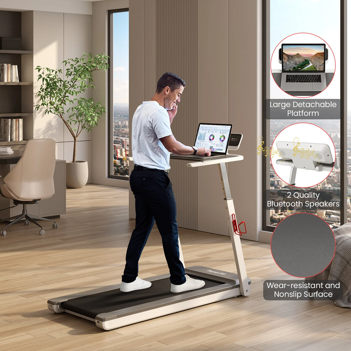 Black Folding Treadmill J3493