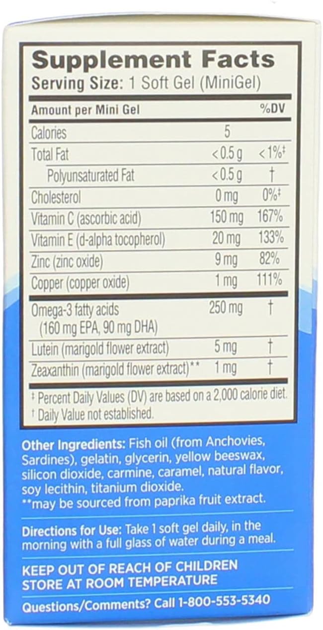 50 ea Pack of 4 Eye Vitamin & Mineral Softgels Q6639