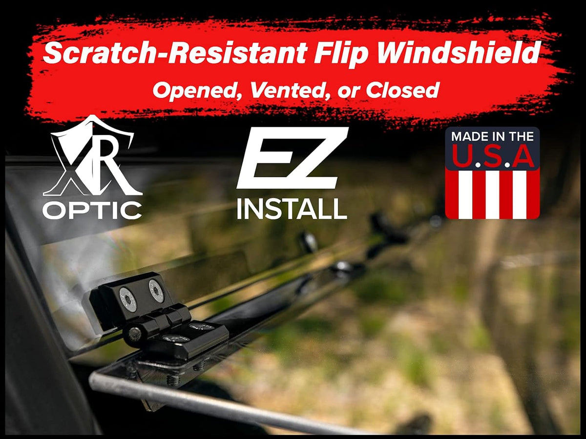 Heavy-Duty Scratch Resistant Flip Windshield T2400