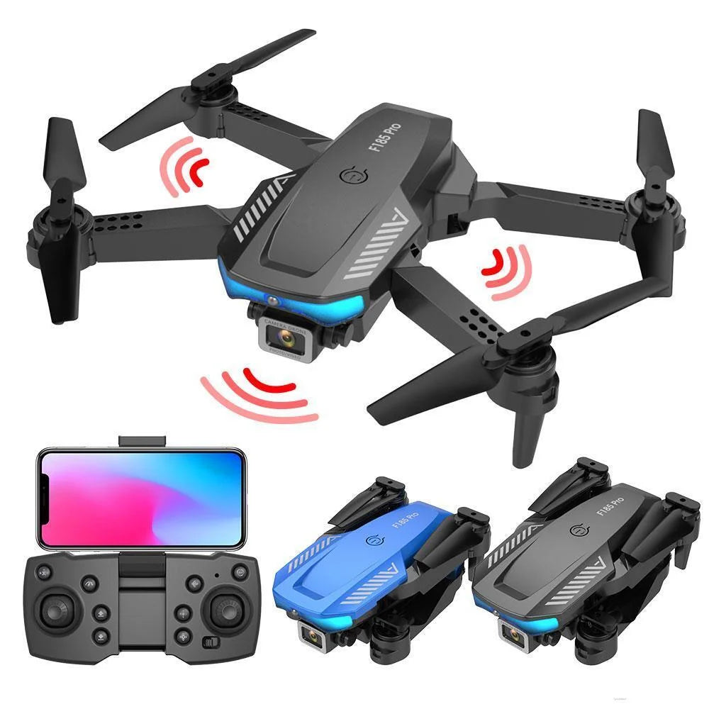 RC Drone 4k HD Wide Angle Camera WIFI FPV Dual Camera Quadcopter Black J1927