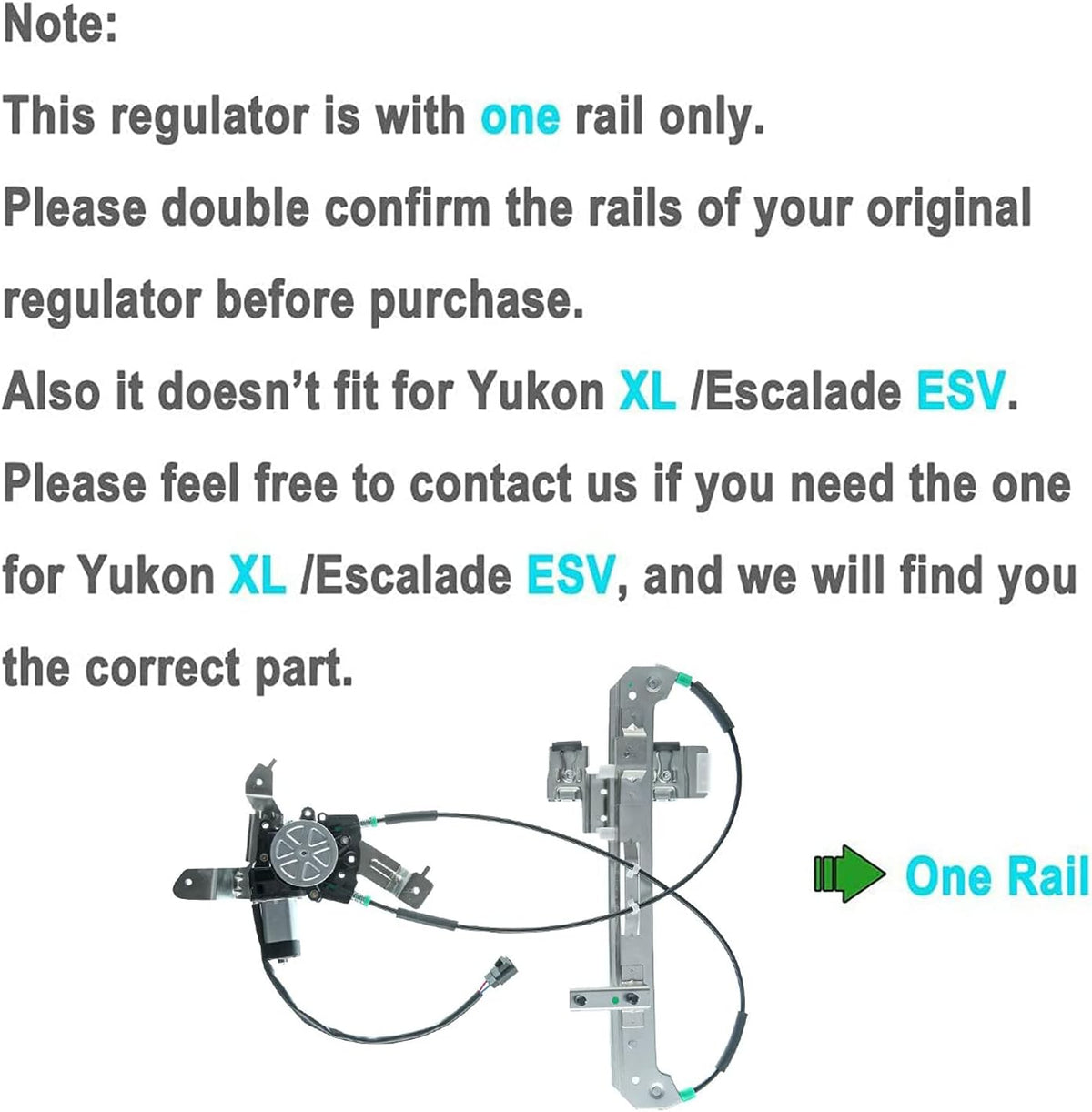 Rear Right Passenger Side Window Regulator with Motor Pack of 2 W1141