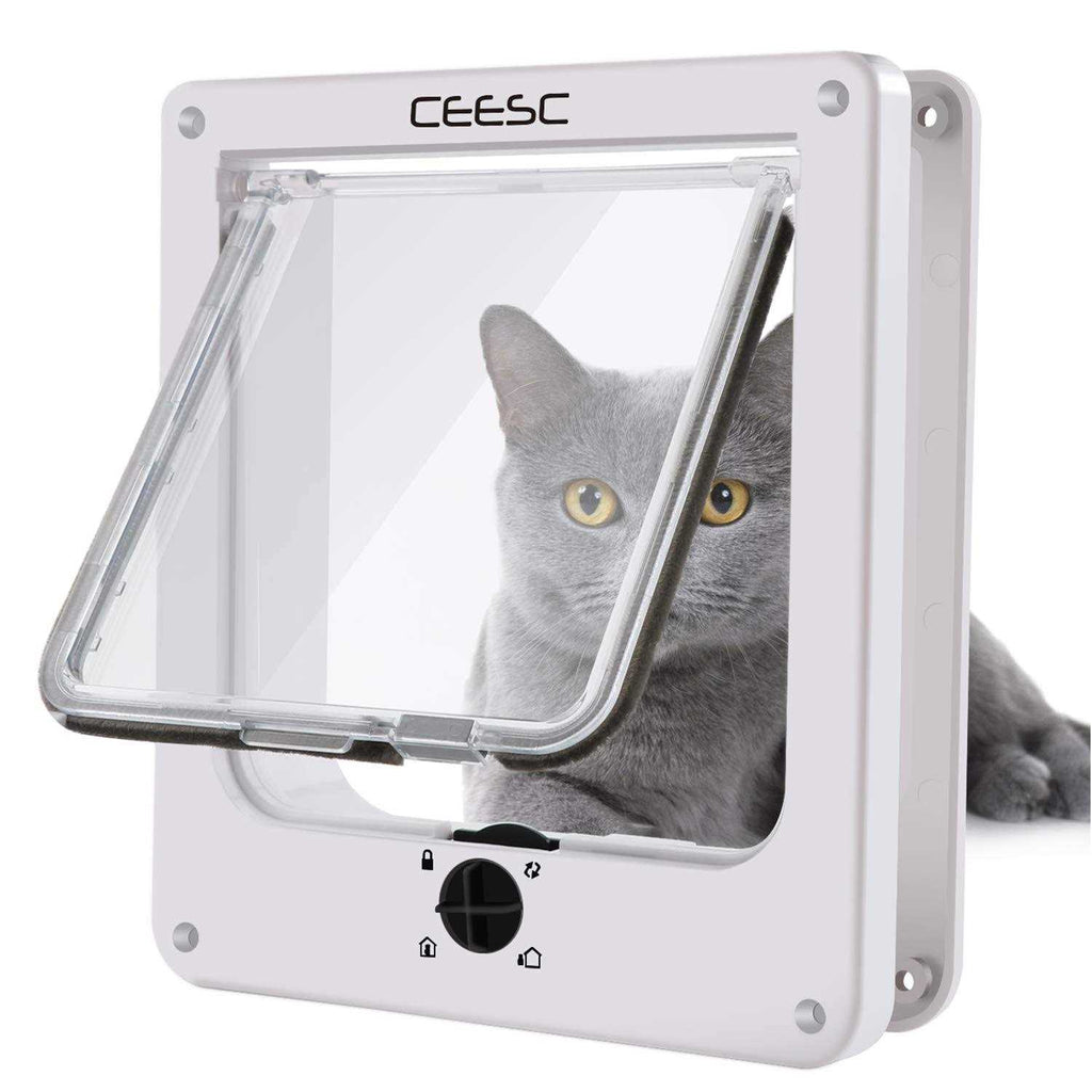 Cat Magnetic Pet Door 4 Way Lock V6010