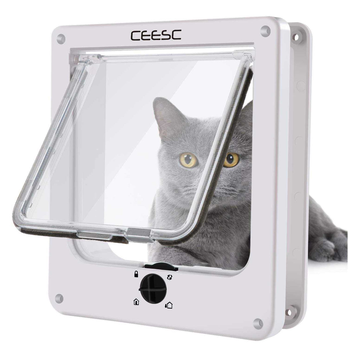 Cat Magnetic Pet Door 4 Way Lock V6010