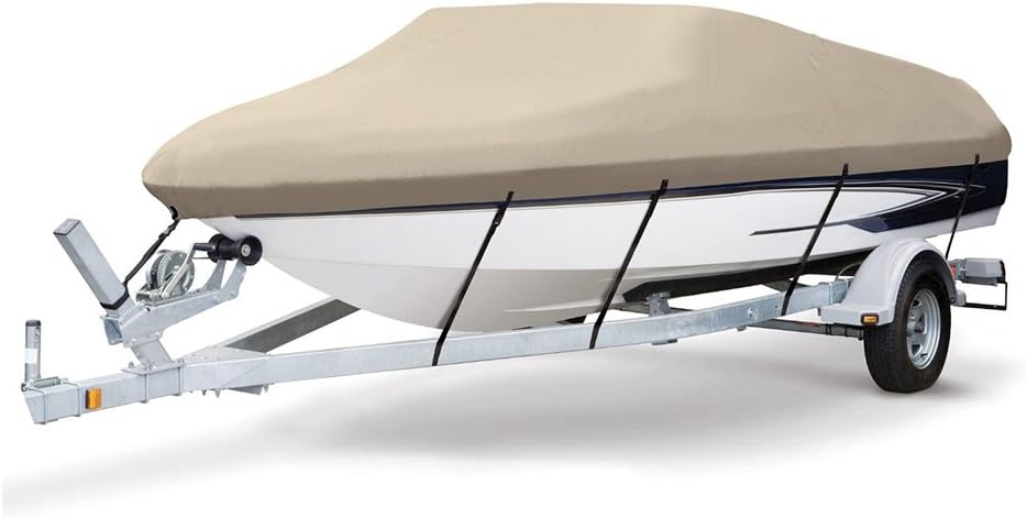 Blue Full Size Trailerable Boat Cover for V-Hull Tri-Hull Fishing Ski Bass Boats J1683