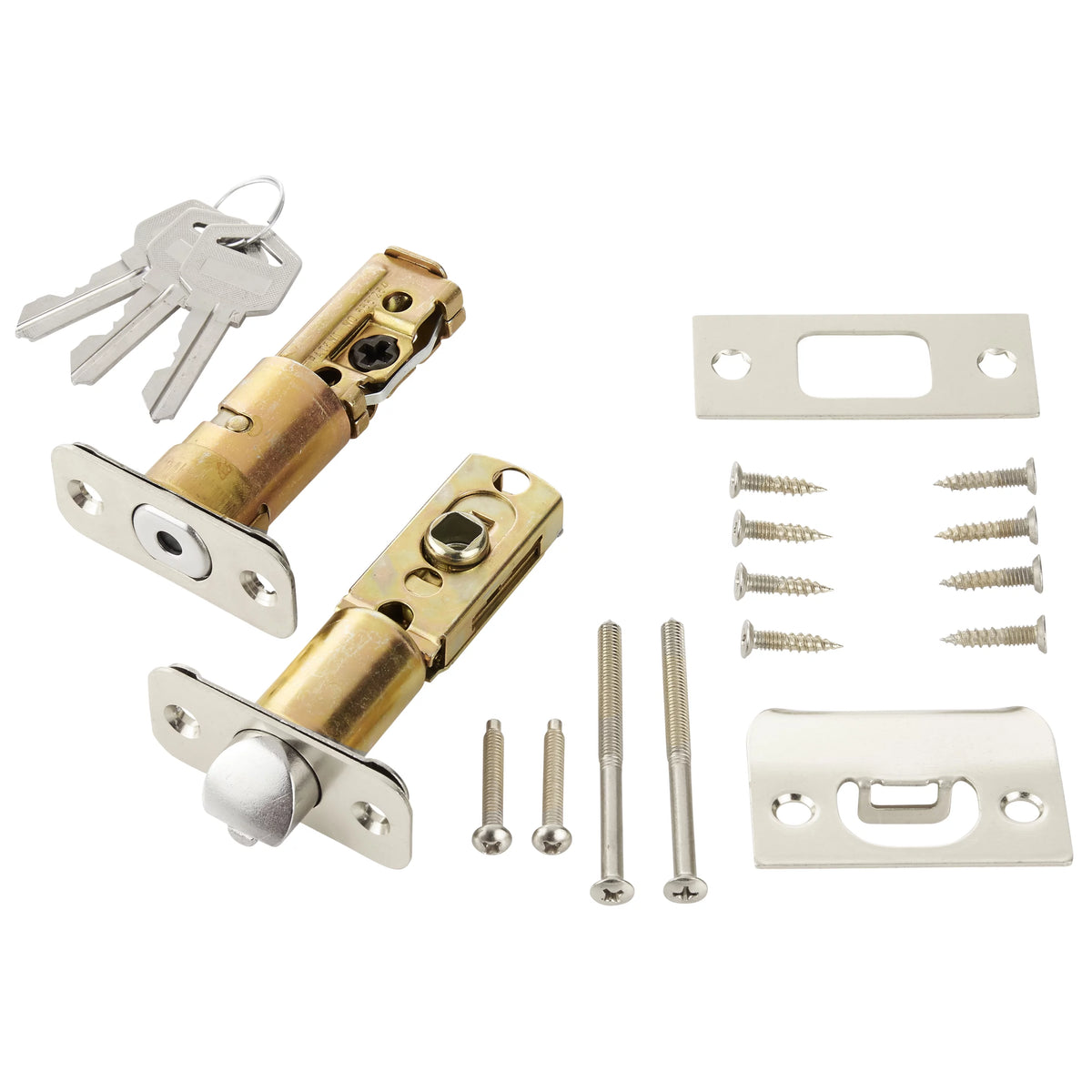 Polished Brass Doorknob and Deadbolt Combo Pack H961