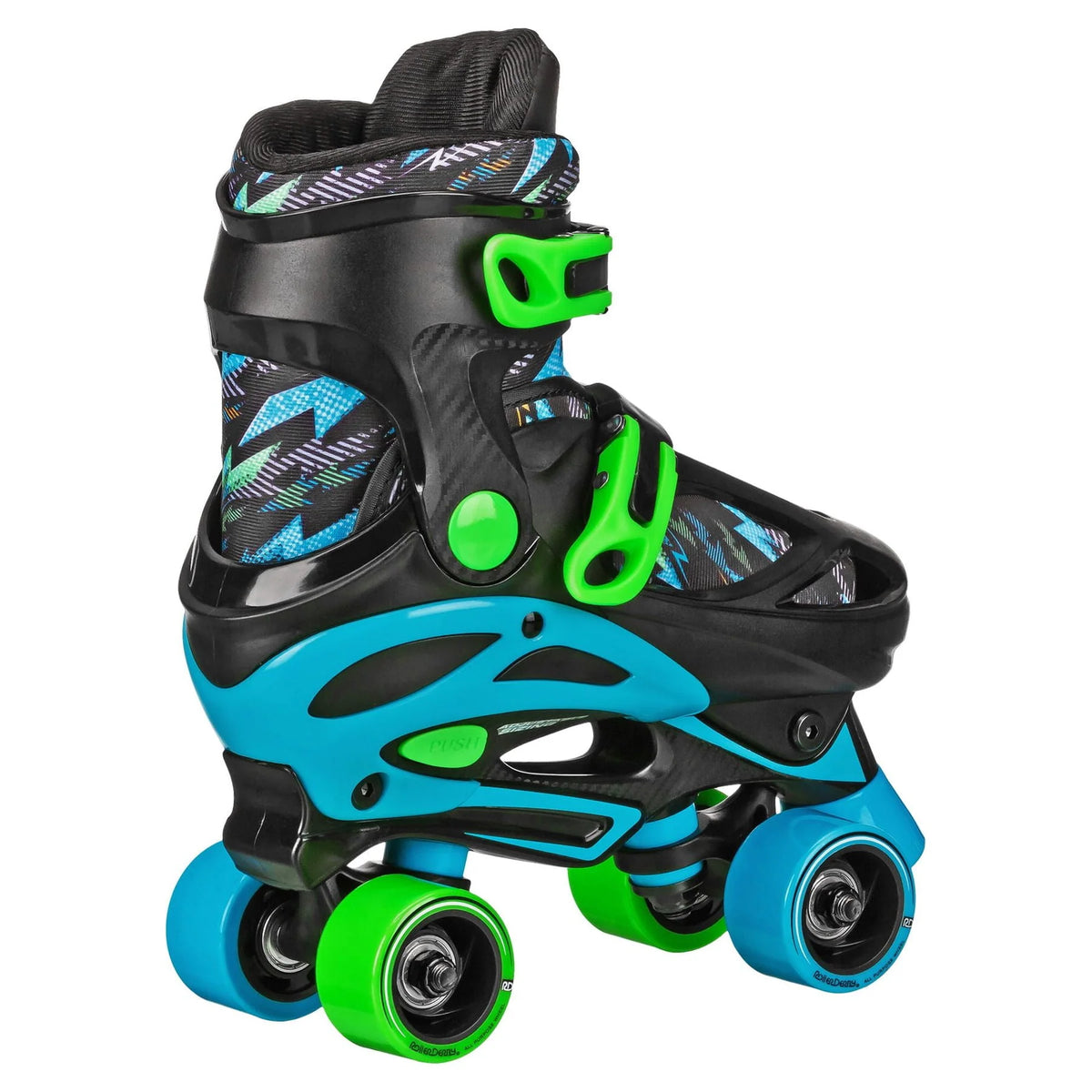 Boys 2-in-1 Roller/Inline Skates Black/Green Z33370