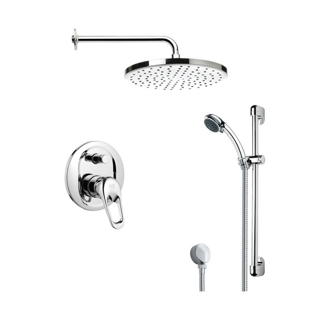 Round Polished Chrome Shower Faucet Set Z8827