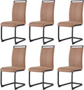 Soft Fabric Dining Chairs Set of 6 with Padded Seat Y58632